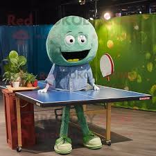 Disfraz Verde de Mascota para Mesa de Ping Pong