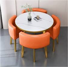 Conjunto de Mesa Redonda con 4 Sillas