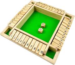 Shut The Box 4 Jugadores - Juego de Mesa Clásico de Madera