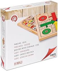 Cayro - Parchís y Oca de Madera - Juego Clásico para Niños +5 Años