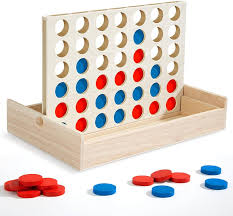 Conecta 4: Juego de Estrategia de Madera para Todas las Edades