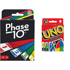 Mattel Juegos: Phase 10 y UNO - Clásicos de Cartas para Toda la Familia