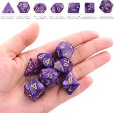 Juego de 7 Dados Poliédricos para D&D