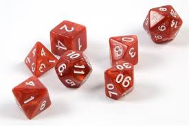 Shibby: 7 Dados Poliédricos Rojos para Juegos de Rol