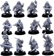 Unidad de Piratas Enanos - Miniaturas 32mm para Wargaming