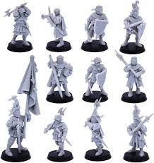 Unidades de Caballeros Medievales a Pie - Highlands Miniatures