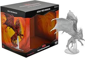 Miniatura Dragón Rojo Adulto D&D Nolzur - Sin Pintar