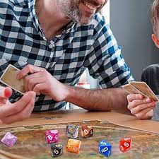 SIQUK - Set de 56 Dados Poliedricos de 10 Caras para Juegos de Rol