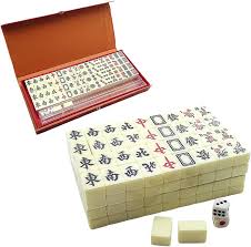 Juego Clásico de Mahjong Portátil con Estuche